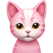 Pink cute cat sticker