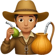 Gaucho tomando mate sticker