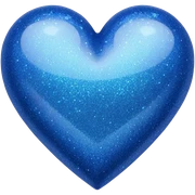 Blue glitter heart sticker