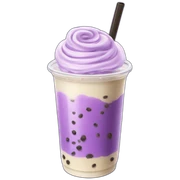 Purple milk tea with boba sticker