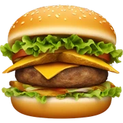 Hamburger with duck wings sticker