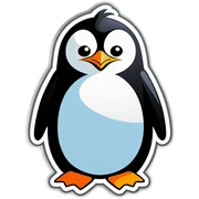 An angry penguin sticker