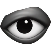 Eye with black heart sticker
