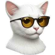 Cat with sunglasses sticker