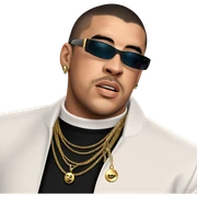 stylish male with jewelry sticker