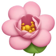 Feliz bonita com uma flor rosa  sticker