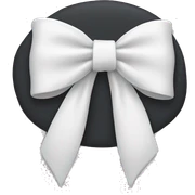 White bow sticker