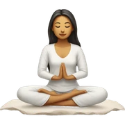 Mujer meditando sticker