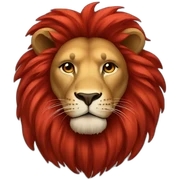 Lion red sticker