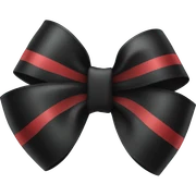 Black christmas bow sticker
