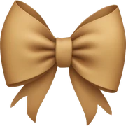 tan bow sticker