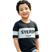 smiling boy in nature sticker