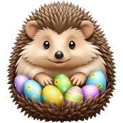 Easter hedgehog  sticker