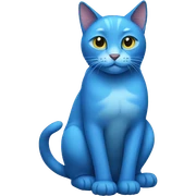 Blue cat sticker
