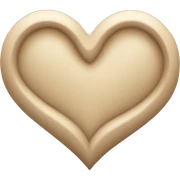 Beige heart  sticker