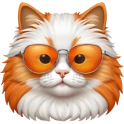 Cat with sunglasses sticker
