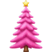 Pink Christmas tree  sticker