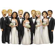 Wedding party sticker