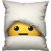 cartoon head buried in pillow sticker
