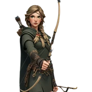 forest warrior with bow sticker
