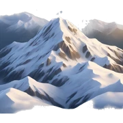 snowy winter mountain sticker
