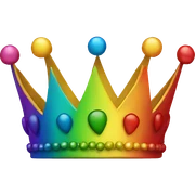 Rainbow crown sticker