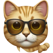 Cat with sunglasses sticker
