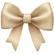 Beige bow sticker
