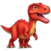 red dinosaur sticker