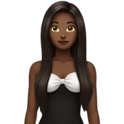 woman brown skin long hair black cat sticker