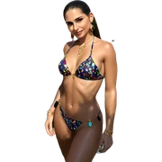 girl in jewelry by water sticker