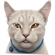 realistic cat portrait artwork sticker