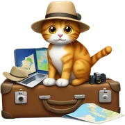 travel cat sticker