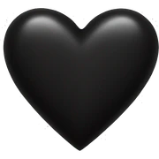 Black heart sticker