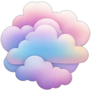 Pastel gradient colors clouds sticker