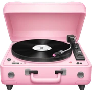 Light pink record player sticker