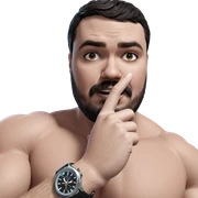 muscular man with wristwatch sticker