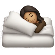 Brunette girl sleeping sticker