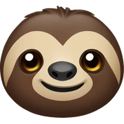 brown sloth  sticker