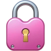 Pink padlock sticker