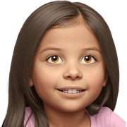smiling girl with long hair sticker