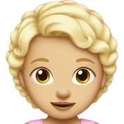 Blonde baby girl  sticker