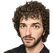 portrait of a bearded man sticker