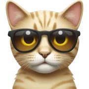 Cat with sunglasses sticker