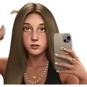 girl with jewelry and phone sticker