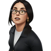 girl with glasses and jewelry sticker