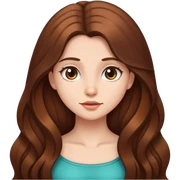 Girl with long brown hair sticker