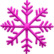 Pink snowflake sticker