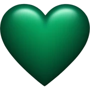 Dark green heart sticker