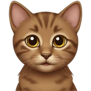 A brown kitten sticker